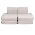 Aesthetic Pocket Basic Kids Sofa, Ecru