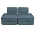 Aesthetic Pocket Basic Kids Sofa, Turquise