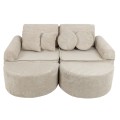 Aesthetic Pocket Max Kids Sofa, Ecru