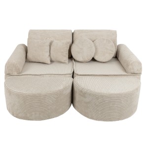 Aesthetic Pocket Max Kids Sofa, Ecru