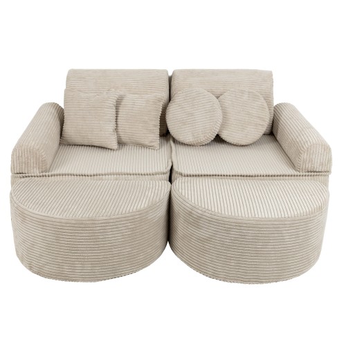 Aesthetic Pocket Max Kids Sofa, Ecru