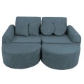 Aesthetic Pocket Max Kids Sofa, Turquise