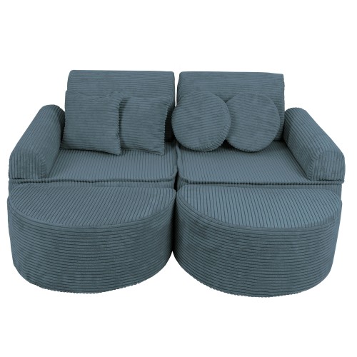 Aesthetic Pocket Max Kids Sofa, Turquise