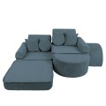 Aesthetic Pocket Max Kids Sofa, Turquise
