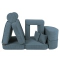 Aesthetic Pocket Max Kids Sofa, Turquise