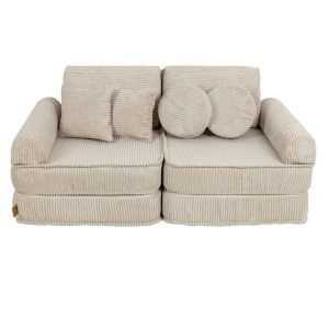 Aesthetic Pocket Plus Kids Sofa, Ecru