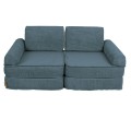 Aesthetic Pocket Plus Kids Sofa, Turquise