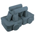 Aesthetic Pocket Plus Kids Sofa, Turquise