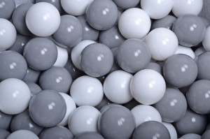 Soft Plastic Balls 7cm for the Ball Pit Set 200pcs: Gray/White