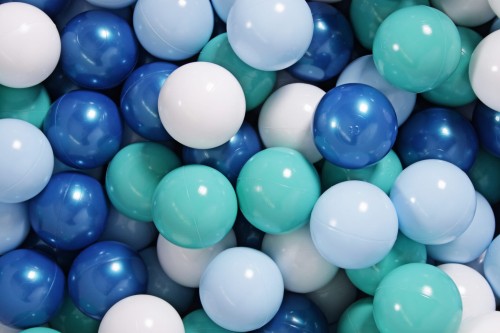Soft Plastic Balls 7cm for the Ball Pit Set 400pcs: Blue Pearl/Baby Blue/White/Turquoise