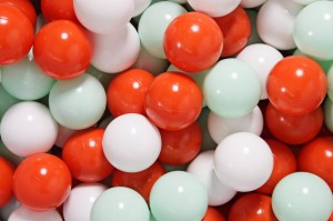 Soft Plastic Balls 7cm for the Ball Pit Set 400pcs: Orange/Mint/White