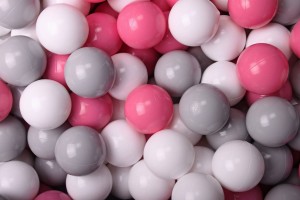 Soft Plastic Balls 7cm for the Ball Pit Set 400pcs: Gray/White/Light Pink