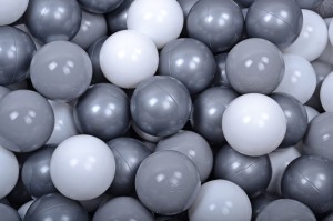 Soft Plastic Balls 7cm for the Ball Pit Set 500pcs: Silver/White/Gray